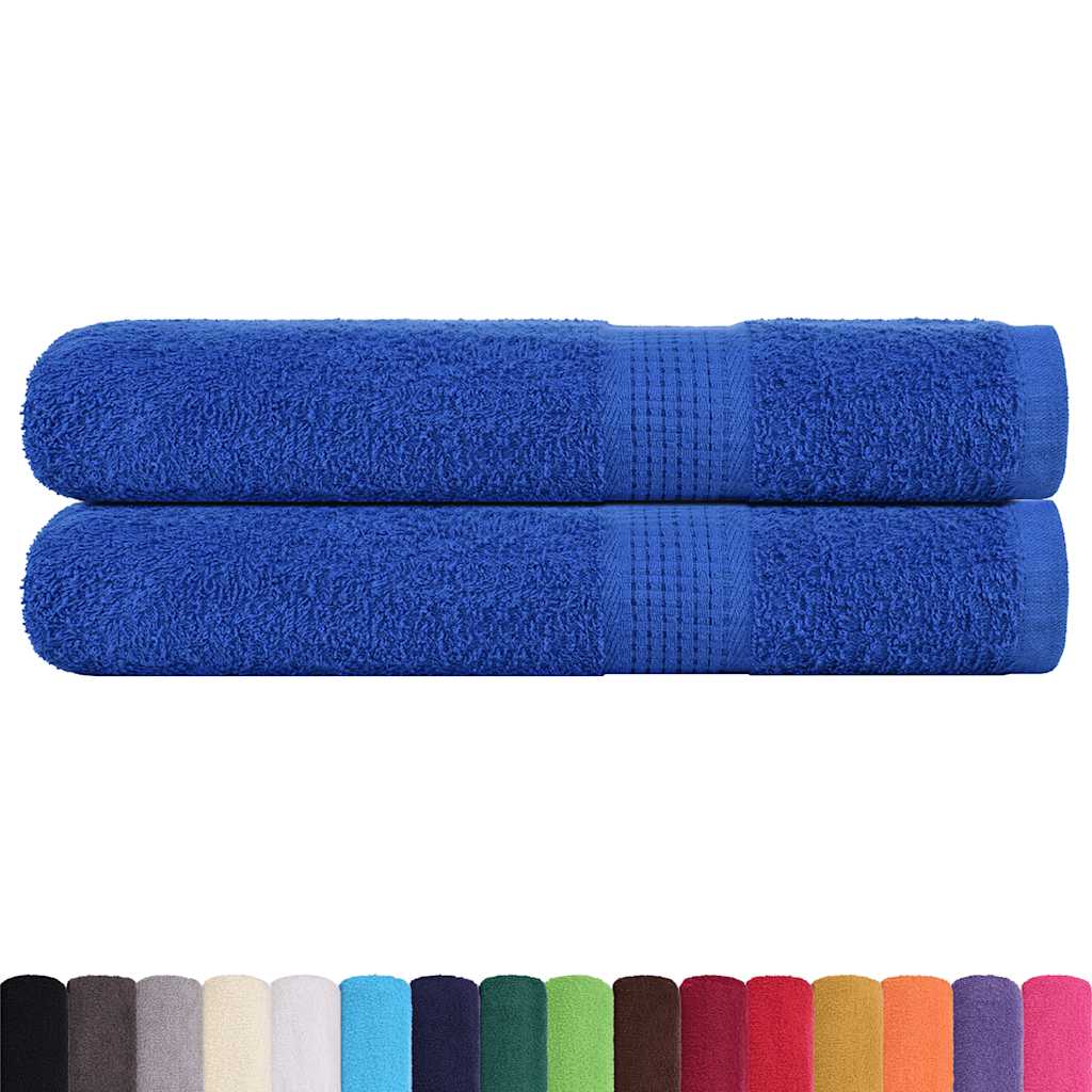 Asciugamani per Sauna 2 pz Blu 80x200cm 360g/m² 100% Cotone