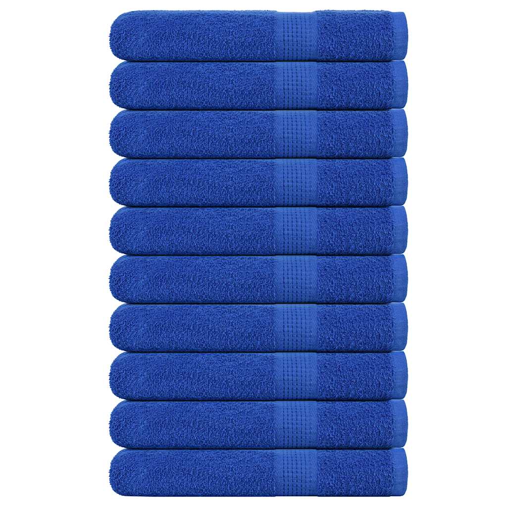 Asciugamani 10 pz Blu 100x200 cm 360 g/m² 100% Cotone