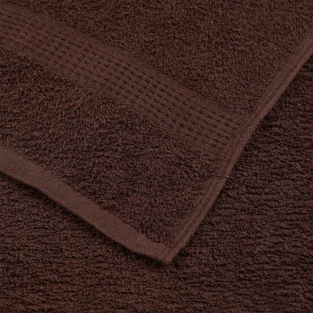 Asciugamani Ospiti 4 pz Marrone 30x50 cm 360 g/m² 100% Cotone