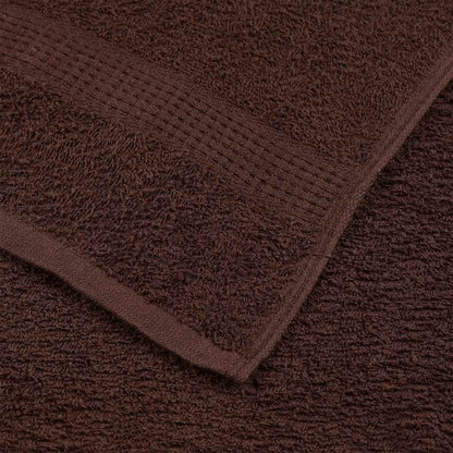 Asciugamani Ospiti 4 pz Marrone 30x50 cm 360 g/m² 100% Cotone