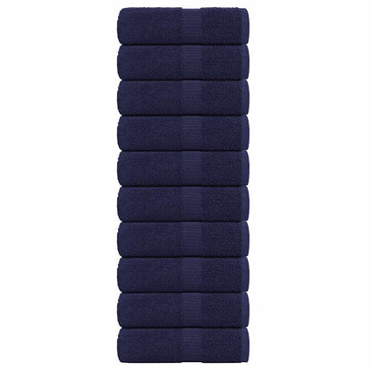 Asciugamani Ospiti 10pz Blu Marino 30x50cm 360 g/m² 100% Cotone - homemem39