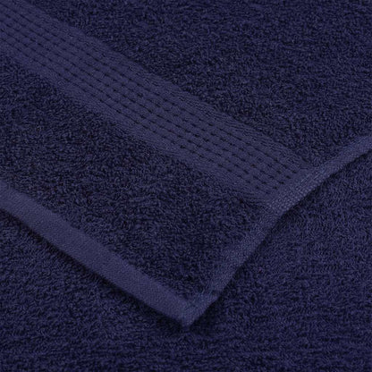 Asciugamani 2 pz Blu Marino 50x100 cm 360 g/m² 100% Cotone