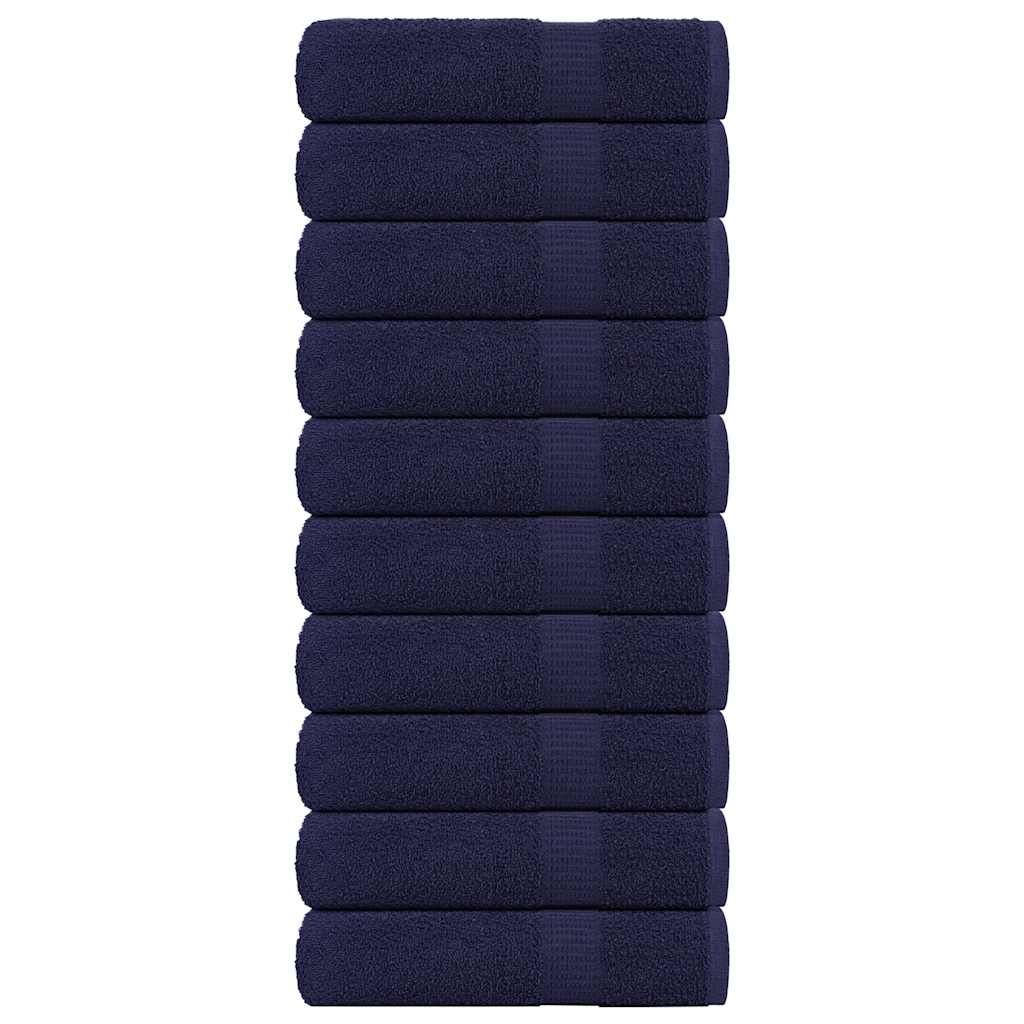 Asciugamani Doccia 10pz Blu Marino 70x140cm 360g/m² 100% Cotone - homemem39