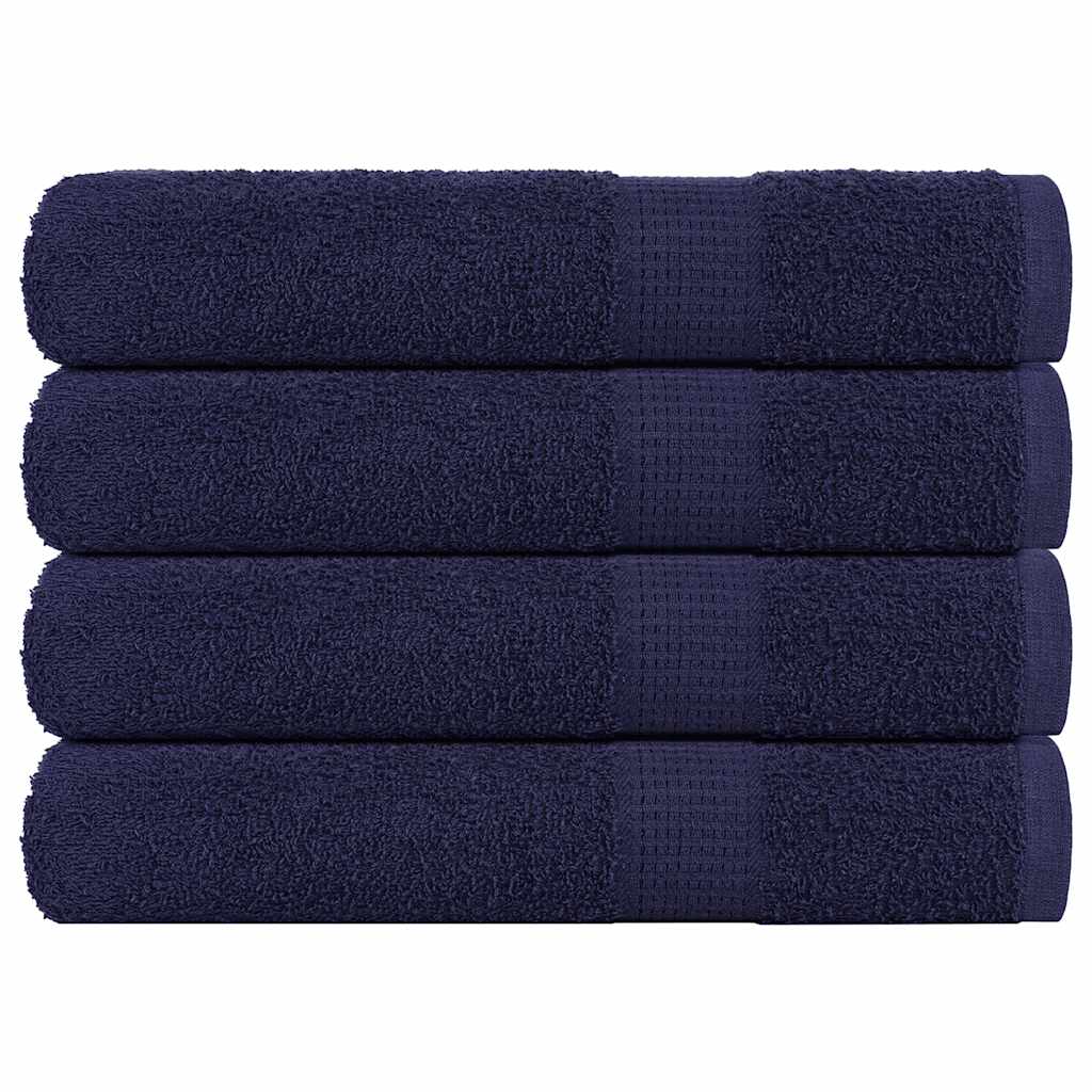 Asciugamani 4 pz Blu Marino 100x200 cm 360 g/m² 100% Cotone - homemem39