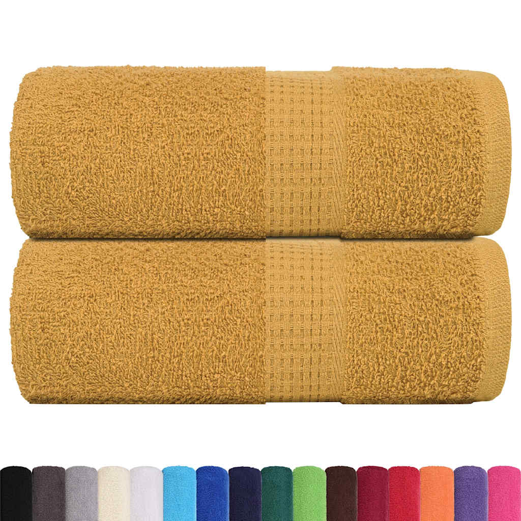 Asciugamani per Sapone 2 pz Oro 30x30 cm 360 g/m² 100% Cotone