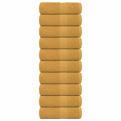 Asciugamani Ospiti 10 pz Oro 30x50 cm 360 g/m² 100% Cotone