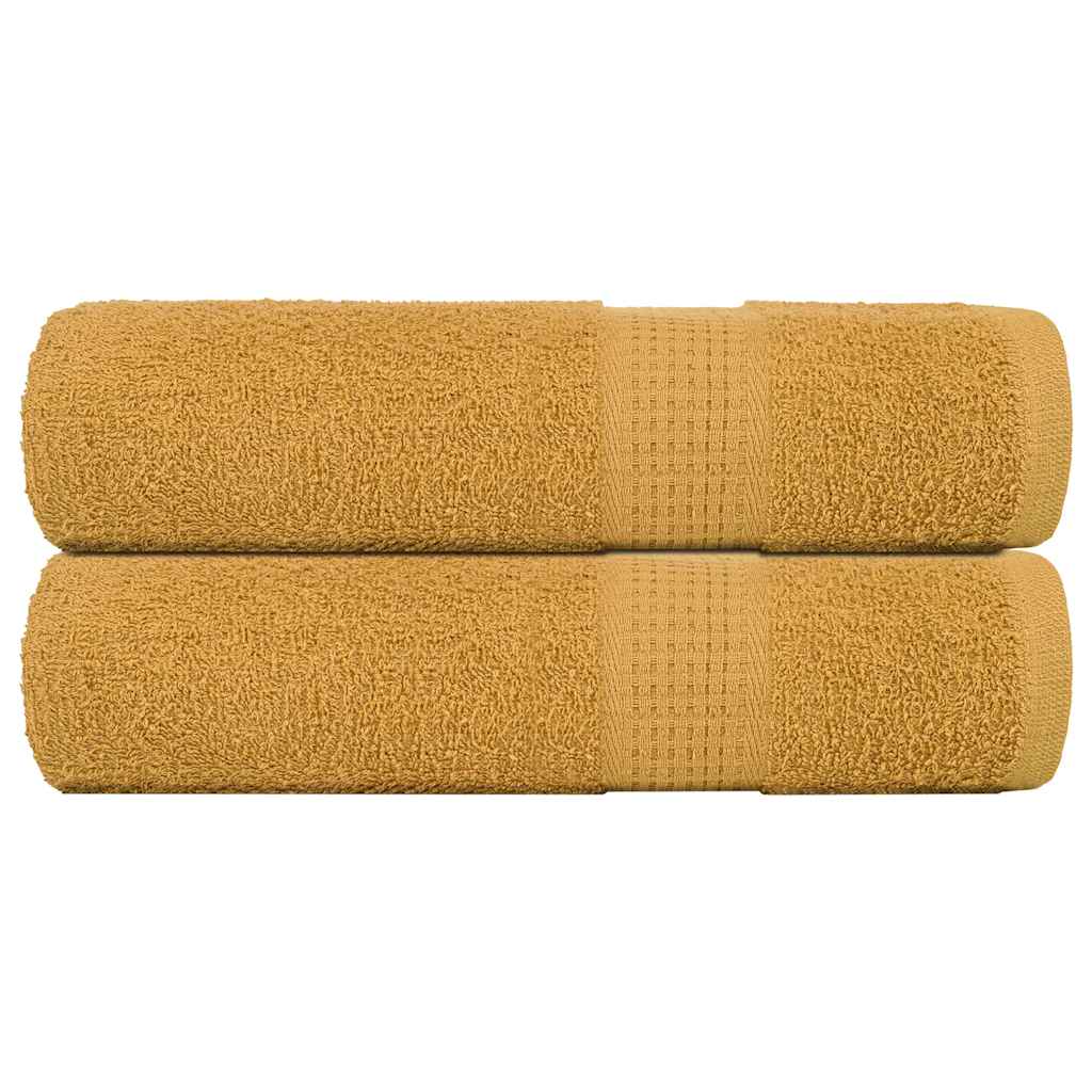 Asciugamani 2 pz Oro 50x100 cm 360 g/m² 100% Cotone