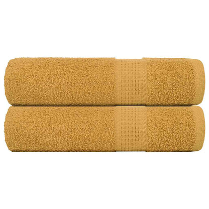 Asciugamani 2 pz Oro 50x100 cm 360 g/m² 100% Cotone - homemem39