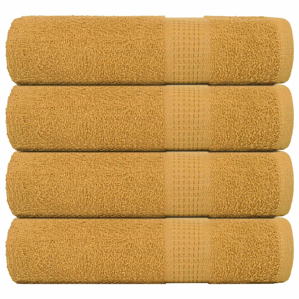 Asciugamani da Bagno 4 pz Oro 100x150 cm 360 g/m² 100% Cotone - homemem39