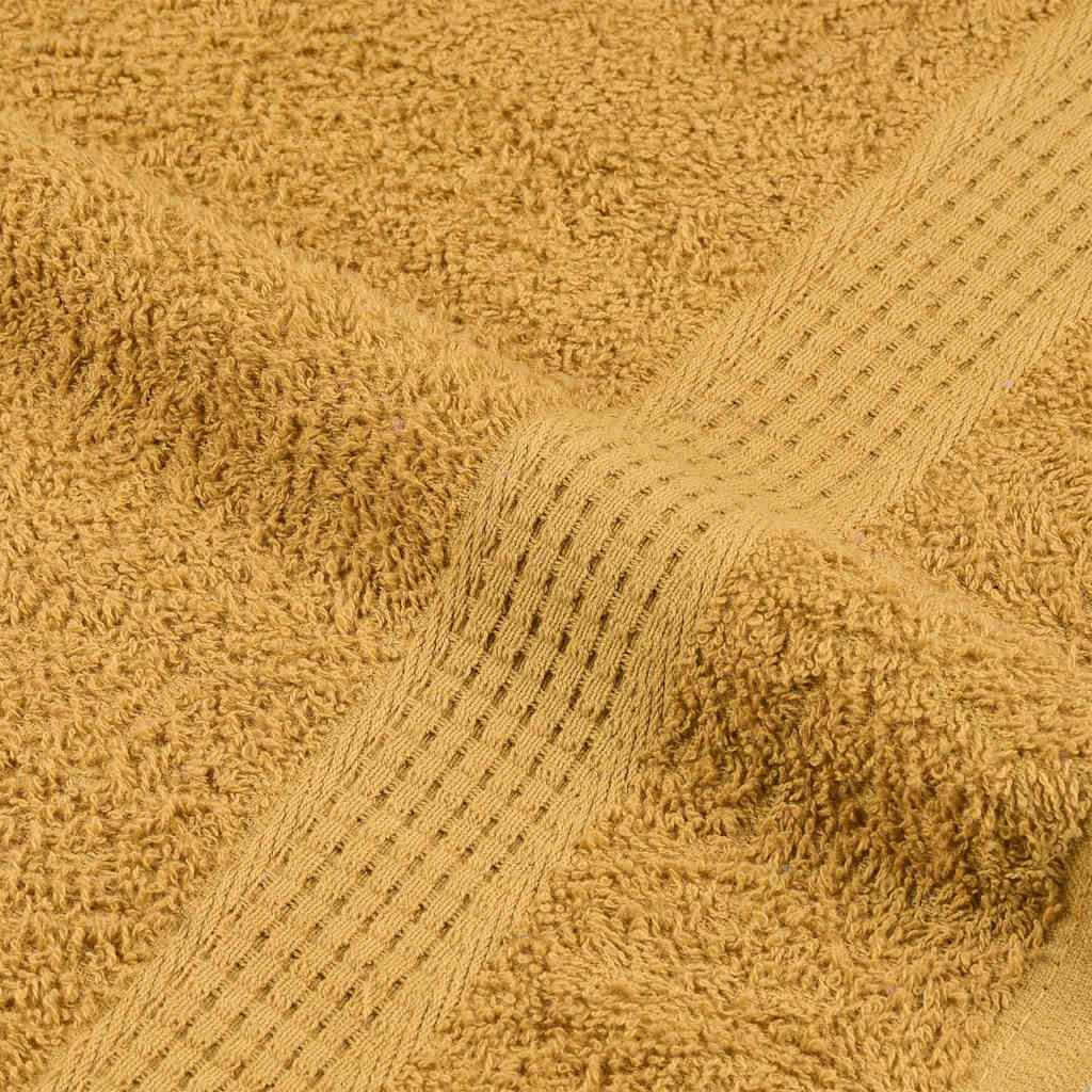 Asciugamani da Bagno 10 pz Oro 100x150cm 360 g/m² 100% Cotone