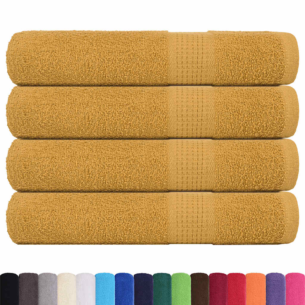 Asciugamani 4 pz Oro 100x200 cm 360 g/m² 100% Cotone