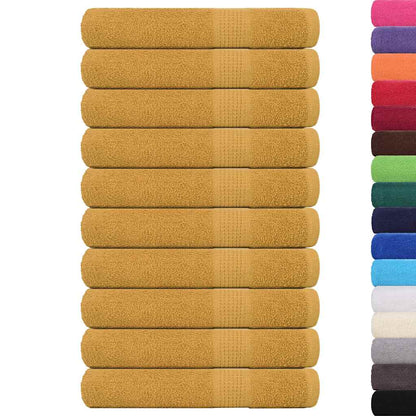 Asciugamani 10 pz Oro 100x200 cm 360 g/m² 100% Cotone - homemem39