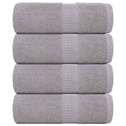 Asciugamani per Sapone 4 pz Grigio 30x30cm 360g/m² 100% Cotone - homemem39