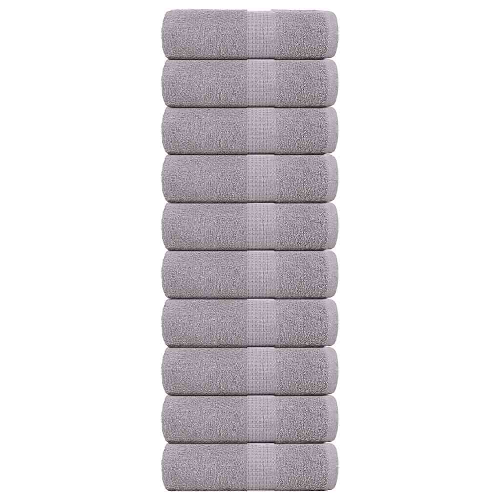 Asciugamani per Sapone 10 pz Grigio 30x30cm 360g/m² 100% Cotone - homemem39