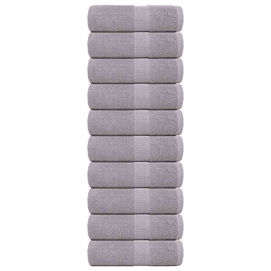 Asciugamani per Sapone 10 pz Grigio 30x30cm 360g/m² 100% Cotone