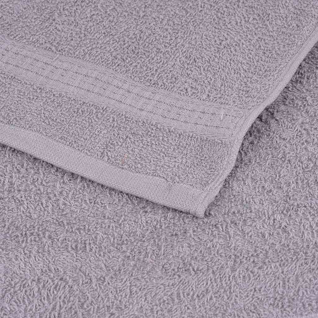 Asciugamani Ospiti 10 pz Grigio 30x50 cm 360 g/m² 100% Cotone