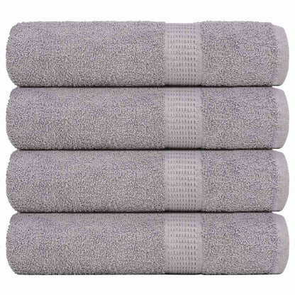 Asciugamani 4 pz Grigio 50x100 cm 360 g/m² 100% Cotone - homemem39