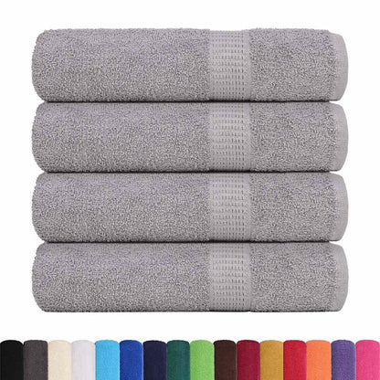 Asciugamani 4 pz Grigio 50x100 cm 360 g/m² 100% Cotone - homemem39