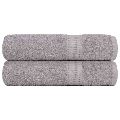 Asciugamani da Bagno 2 pz Grigio 100x150cm 360g/m² 100% Cotone - homemem39