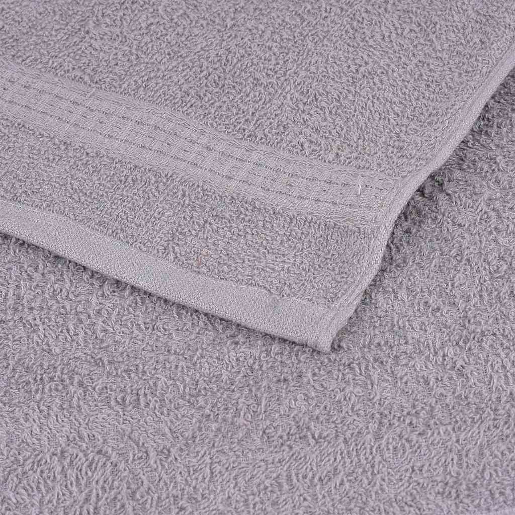 Asciugamani da Bagno 4 pz Grigio 100x150cm 360g/m² 100% Cotone