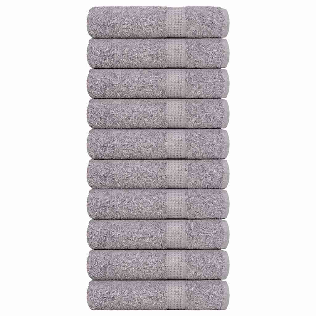 Asciugamani da Bagno 10pz Grigio 100x150cm 360 g/m² 100% Cotone