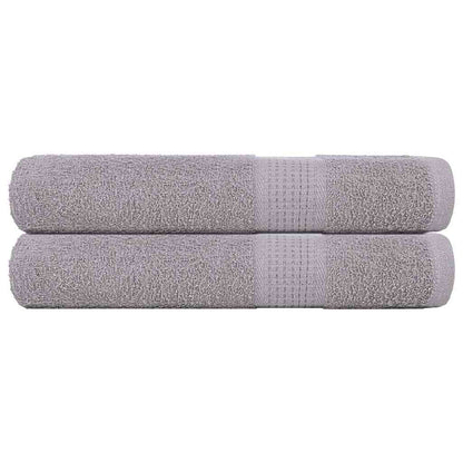 Asciugamani 2 pz Grigio 100x200 cm 360 g/m² 100% Cotone