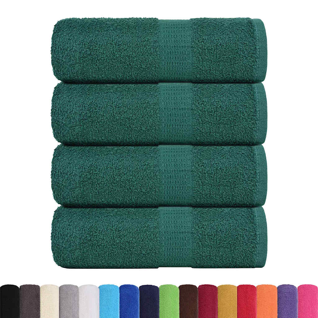 Asciugamani per Sapone 4 pz Verde 30x30cm 360g/m² 100% Cotone - homemem39