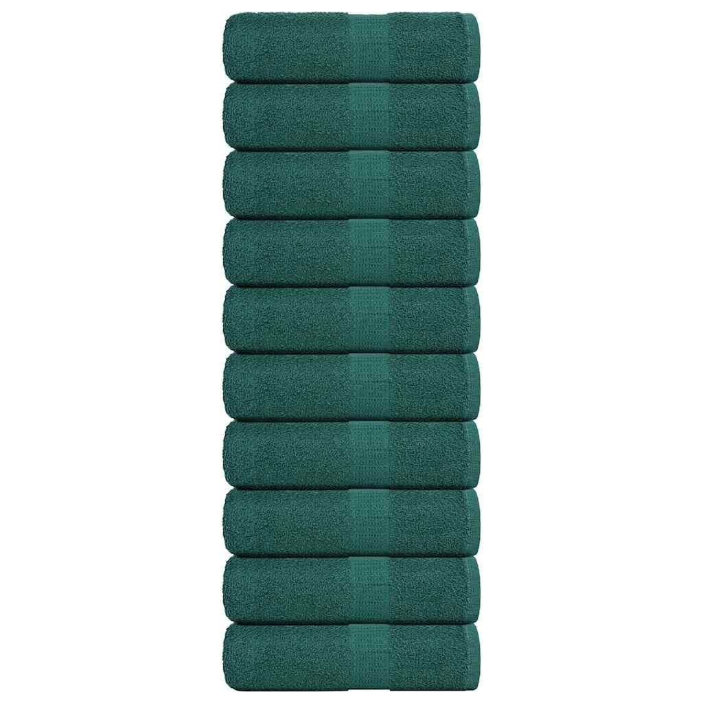 Asciugamani per Sapone 10 pz Verde 30x30cm 360g/m² 100% Cotone - homemem39