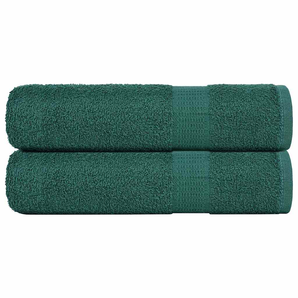 Asciugamani Doccia 2 pz Verde 70x140 cm 360 g/m² 100% Cotone - homemem39