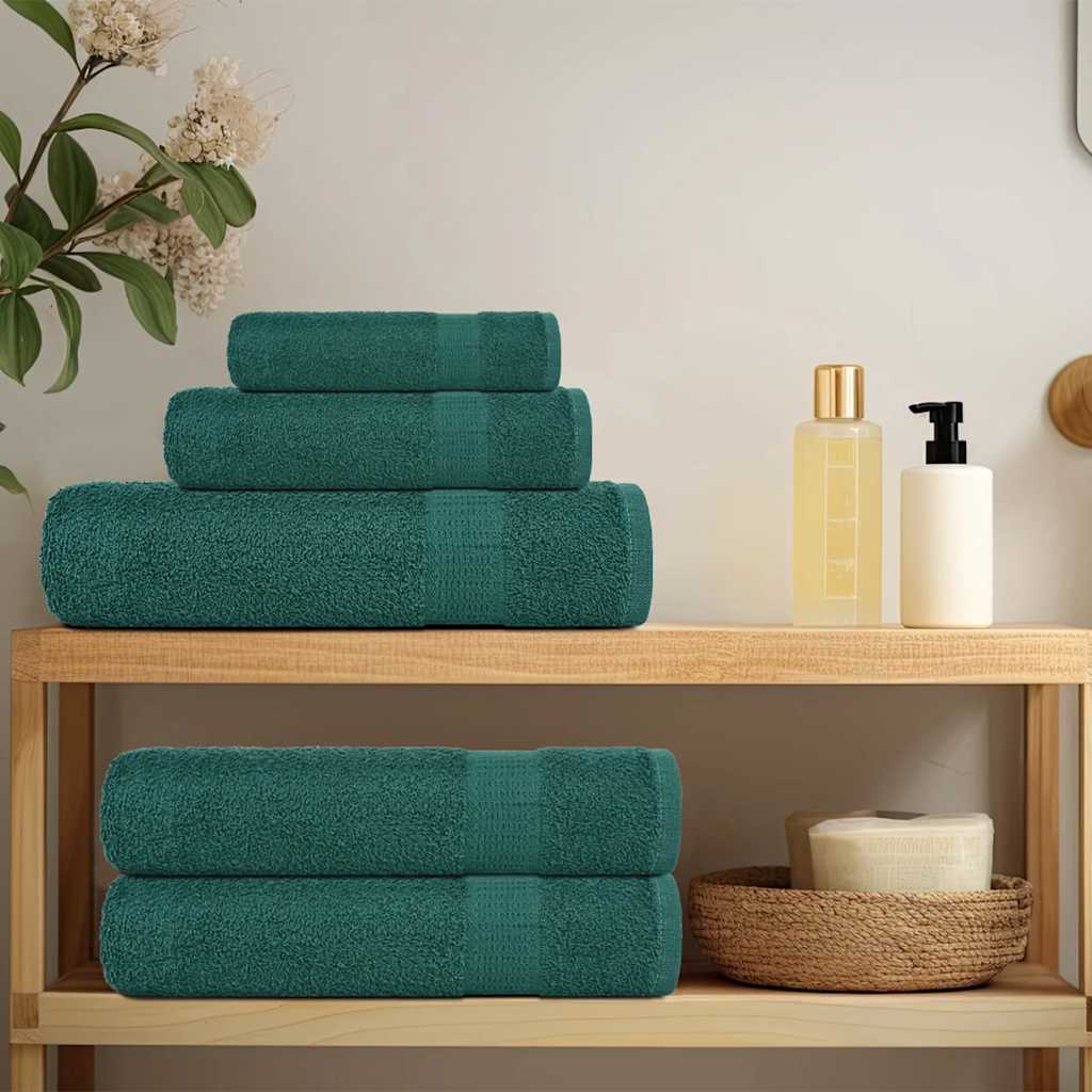 Asciugamani Doccia 2 pz Verde 70x140 cm 360 g/m² 100% Cotone - homemem39