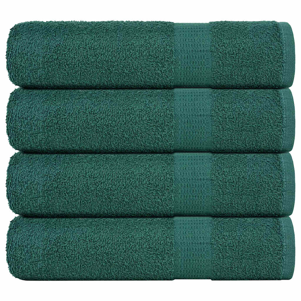 Asciugamani Doccia 4 pz Verde 70x140 cm 360 g/m² 100% Cotone