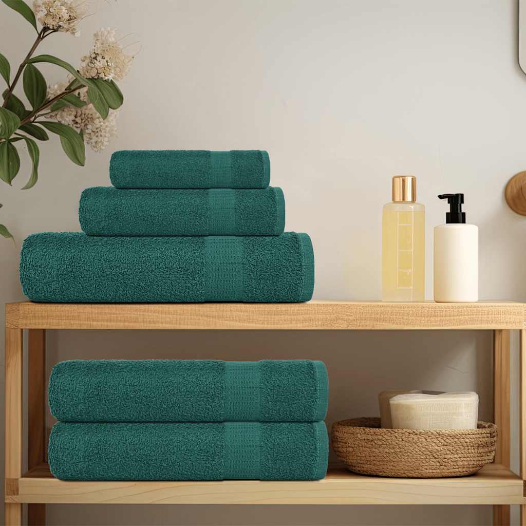 Asciugamani da Bagno 10 pz Verde 100x150cm 360 g/m² 100% Cotone - homemem39