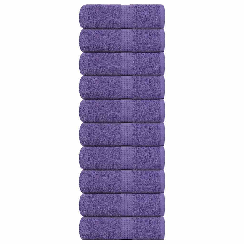 Asciugamani per Sapone 10 pz Viola 30x30cm 360g/m² 100% Cotone