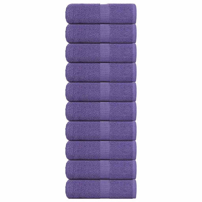 Asciugamani per Sapone 10 pz Viola 30x30cm 360g/m² 100% Cotone