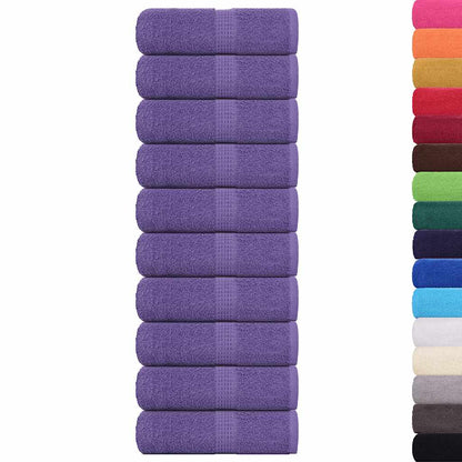 Asciugamani Ospiti 10 pz Viola 30x50 cm 360 g/m² 100% Cotone