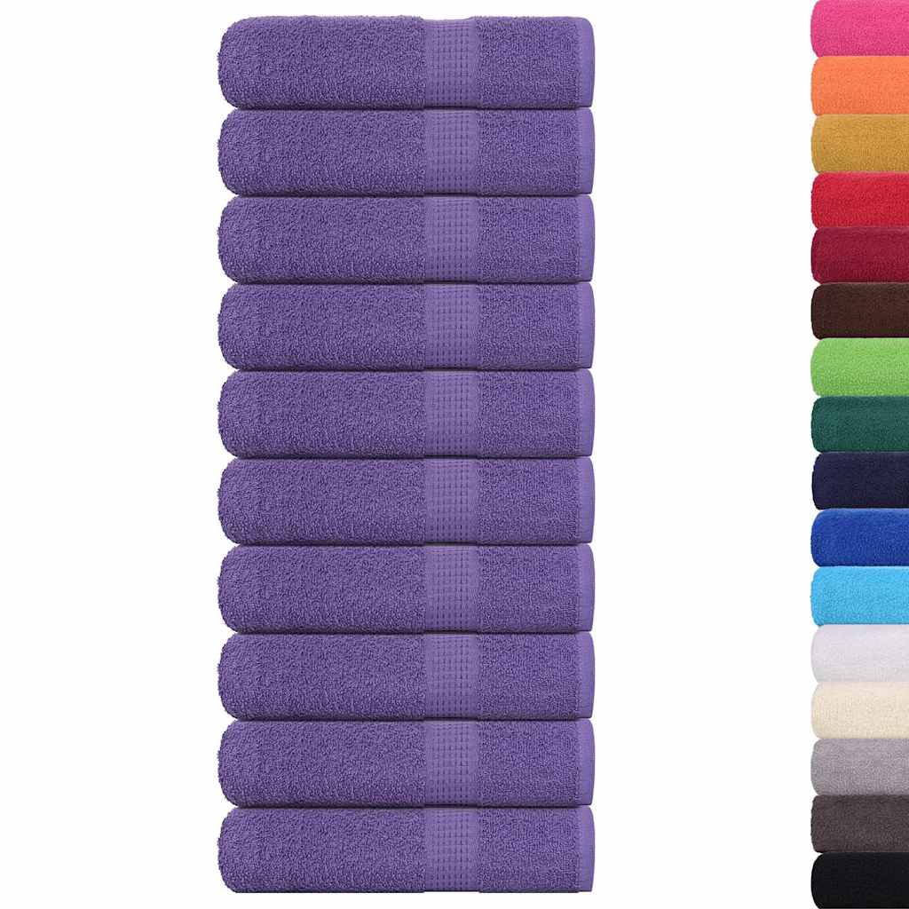 Asciugamani 10 pz Viola 50x100 cm 360 g/m² 100% Cotone - homemem39