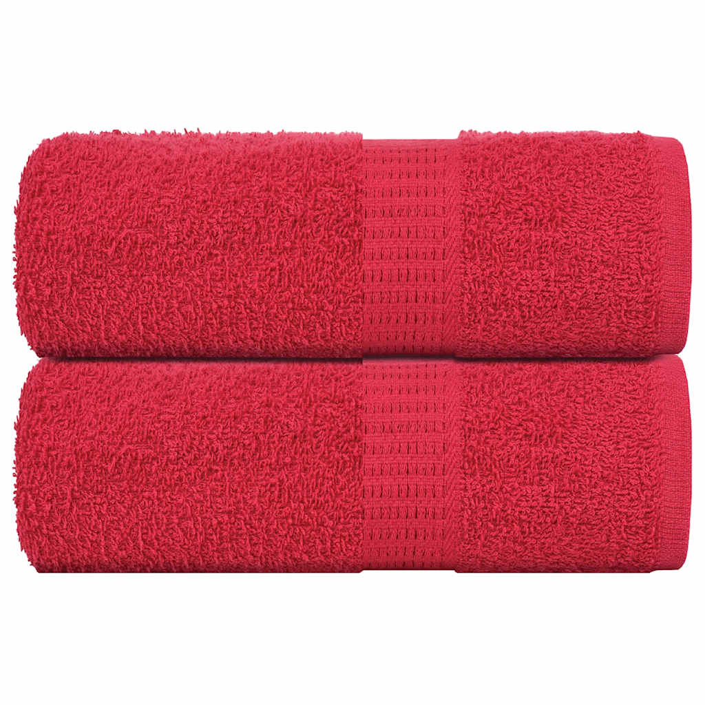 Asciugamani per Sapone 2 pz Rossi 30x30 cm 360 g/m² 100% Cotone