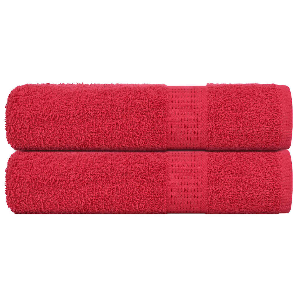 Asciugamani da Bagno 2 pz Rossi 100x150 cm 360 g/m² 100% Cotone - homemem39