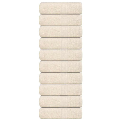 Asciugamani per Sapone 10 pz Crema 30x30cm 360 g/m² 100% Cotone - homemem39