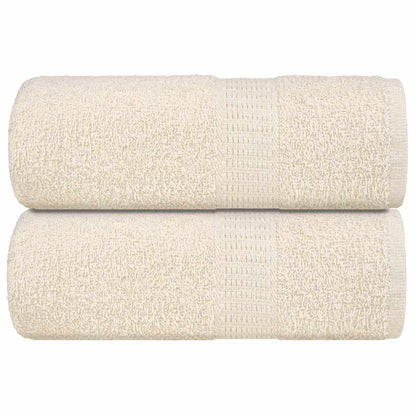 Asciugamani Ospiti 2 pz Crema 30x50 cm 360 g/m² 100% Cotone