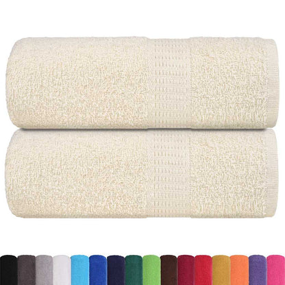 Asciugamani Ospiti 2 pz Crema 30x50 cm 360 g/m² 100% Cotone