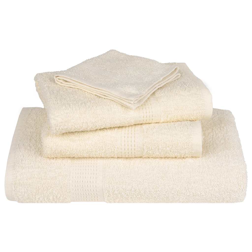 Asciugamani 10 pz Crema 50x100 cm 360 g/m² 100% Cotone - homemem39