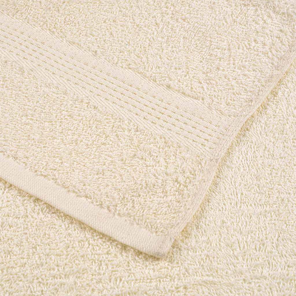 Asciugamani 10 pz Crema 50x100 cm 360 g/m² 100% Cotone - homemem39