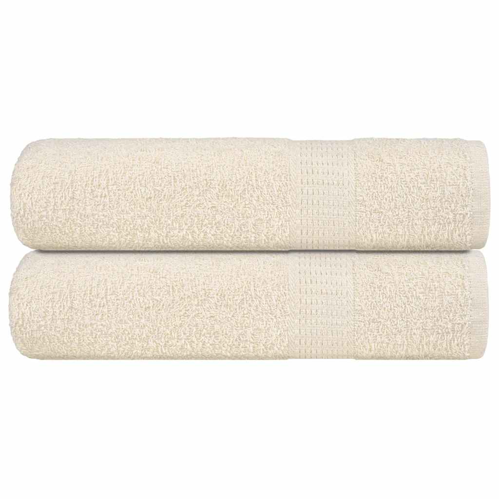 Asciugamani da Bagno 2 pz Crema 100x150 cm 360 g/m² 100% Cotone - homemem39