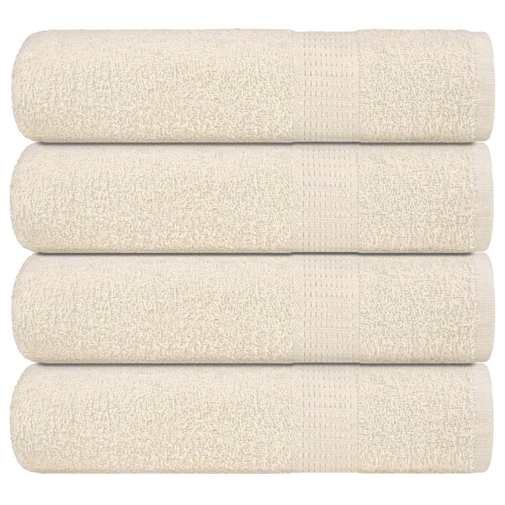 Asciugamani da Bagno 4 pz Crema 100x150 cm 360 g/m² 100% Cotone - homemem39