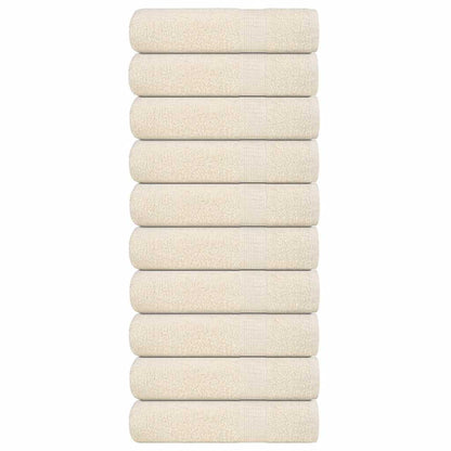 Asciugamani da Bagno 10 pz Crema 100x150cm 360 g/m² 100% Cotone - homemem39