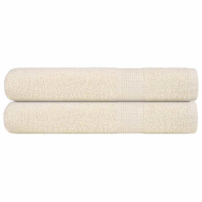 Asciugamani per Sauna 2 pz Crema 80x200 cm 360 g/m² 100% Cotone - homemem39