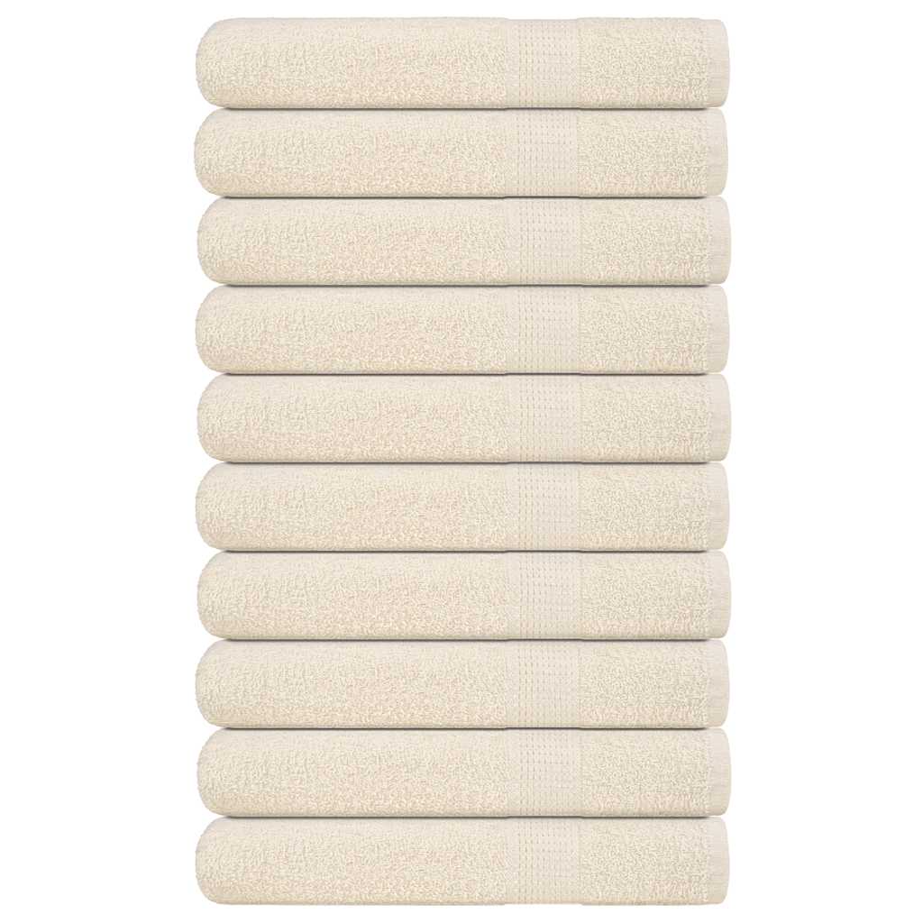 Asciugamani per Sauna 10 pz Crema 80x200cm 360 g/m² 100% Cotone - homemem39