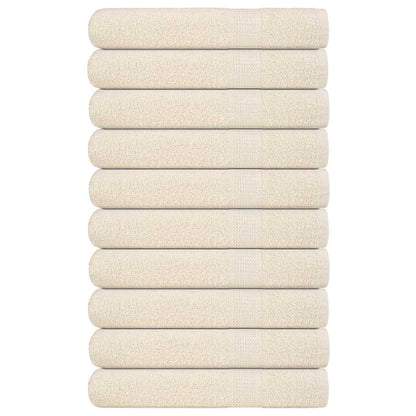 Asciugamani per Sauna 10 pz Crema 80x200cm 360 g/m² 100% Cotone - homemem39