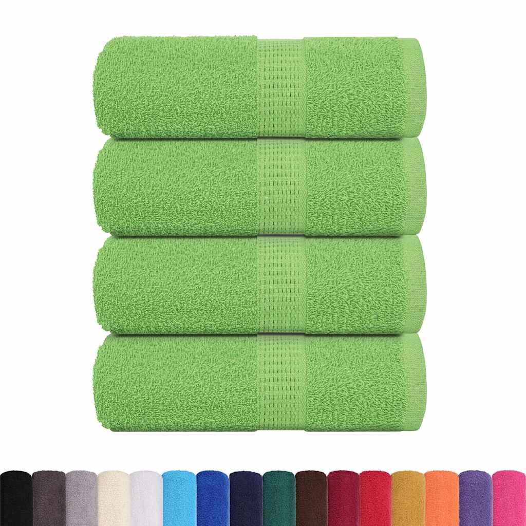 Asciugamani per Sapone 4 pz Verde Mela 30x30 cm 360 g/m² Cotone - homemem39